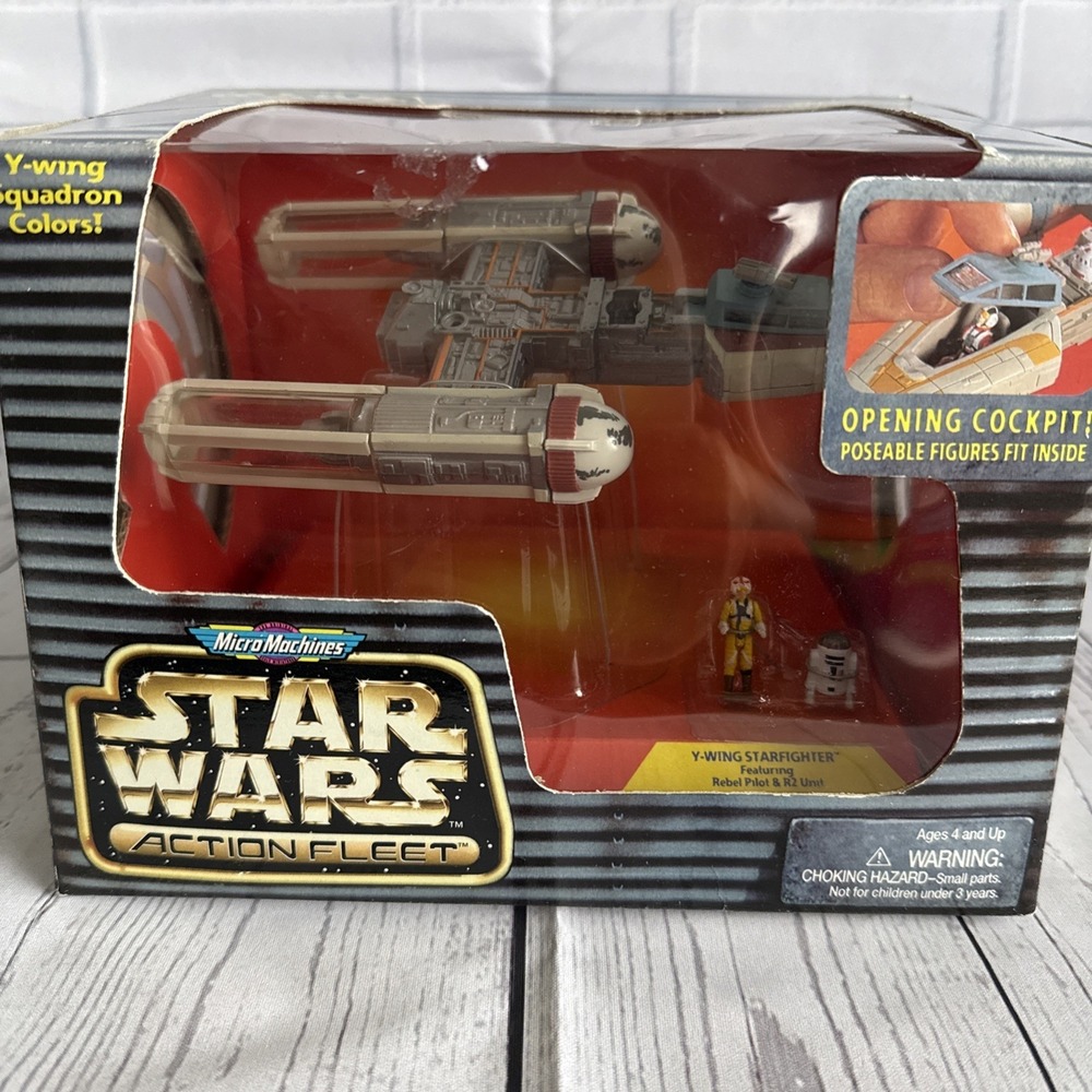 Star Wars Y-WING STARFIGHTER & Figure Set SEALED 1995 Micro Machines Galoob